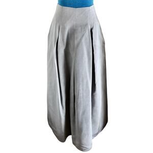 Vintage Y2K Cache Silver Grey Taffeta Maxi Skirt Balletcore